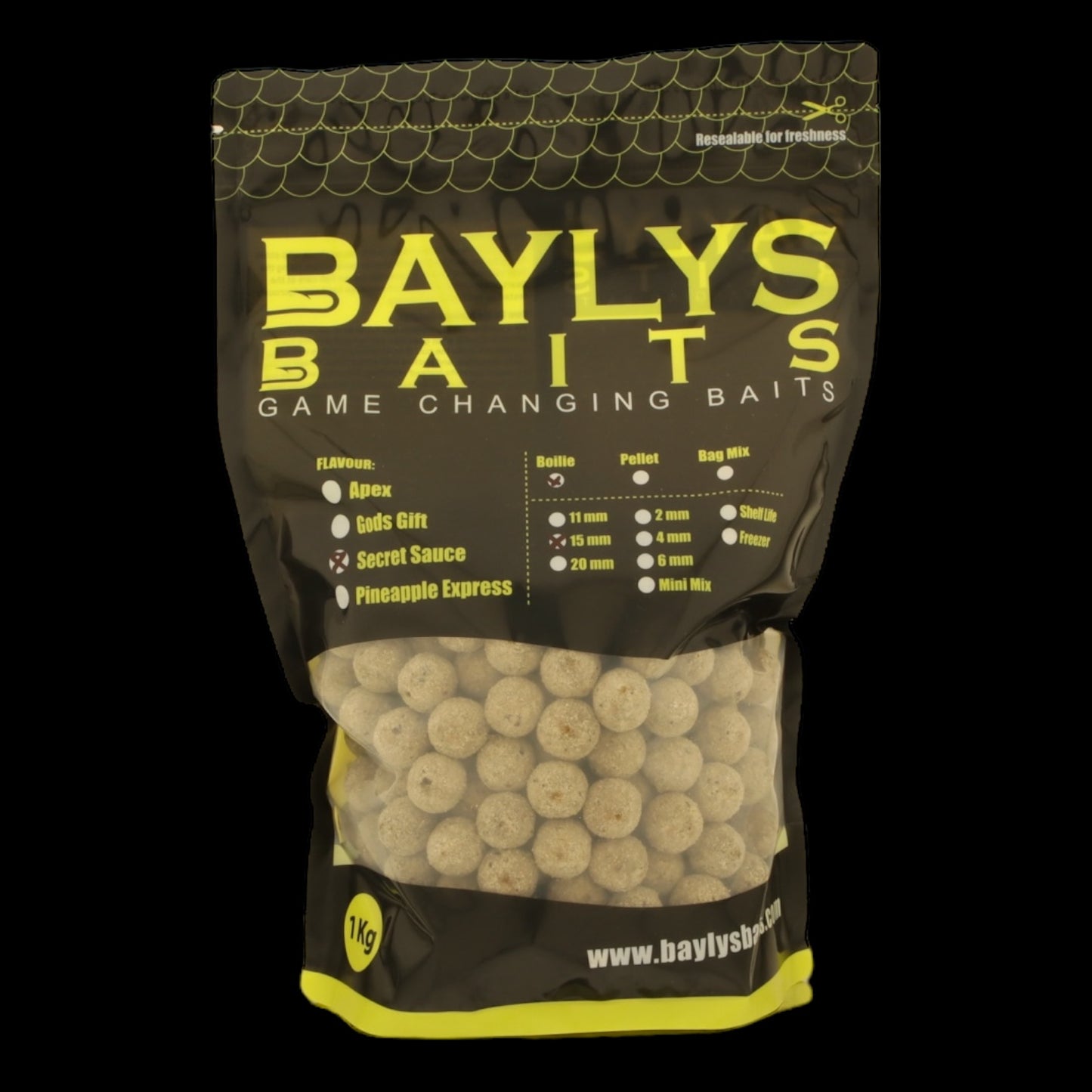 Baylys Baits Secret Sauce Boilie 1KG Shelf-Life